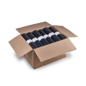 Rollo de bolsas de basura negras galga 120 para uso industrial 02569