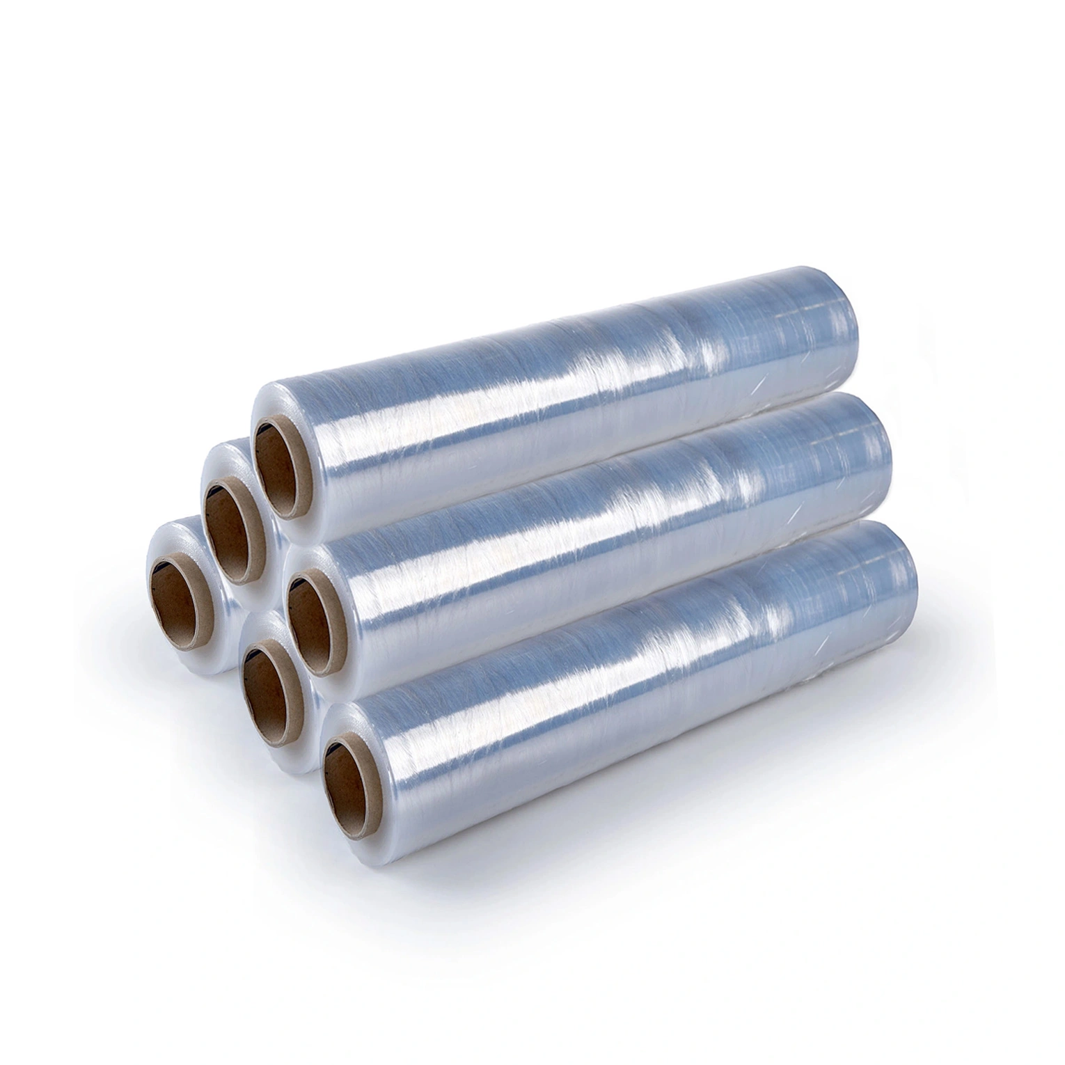 pack de 6 bobinas de film estirable manual transparente 17 micras