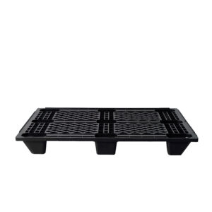 palet de plastico industrial negro 1200x800mm vista frontal (4092)