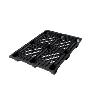 palet plastico industrial 9 pies reciclado negro para almacenaje (4092)