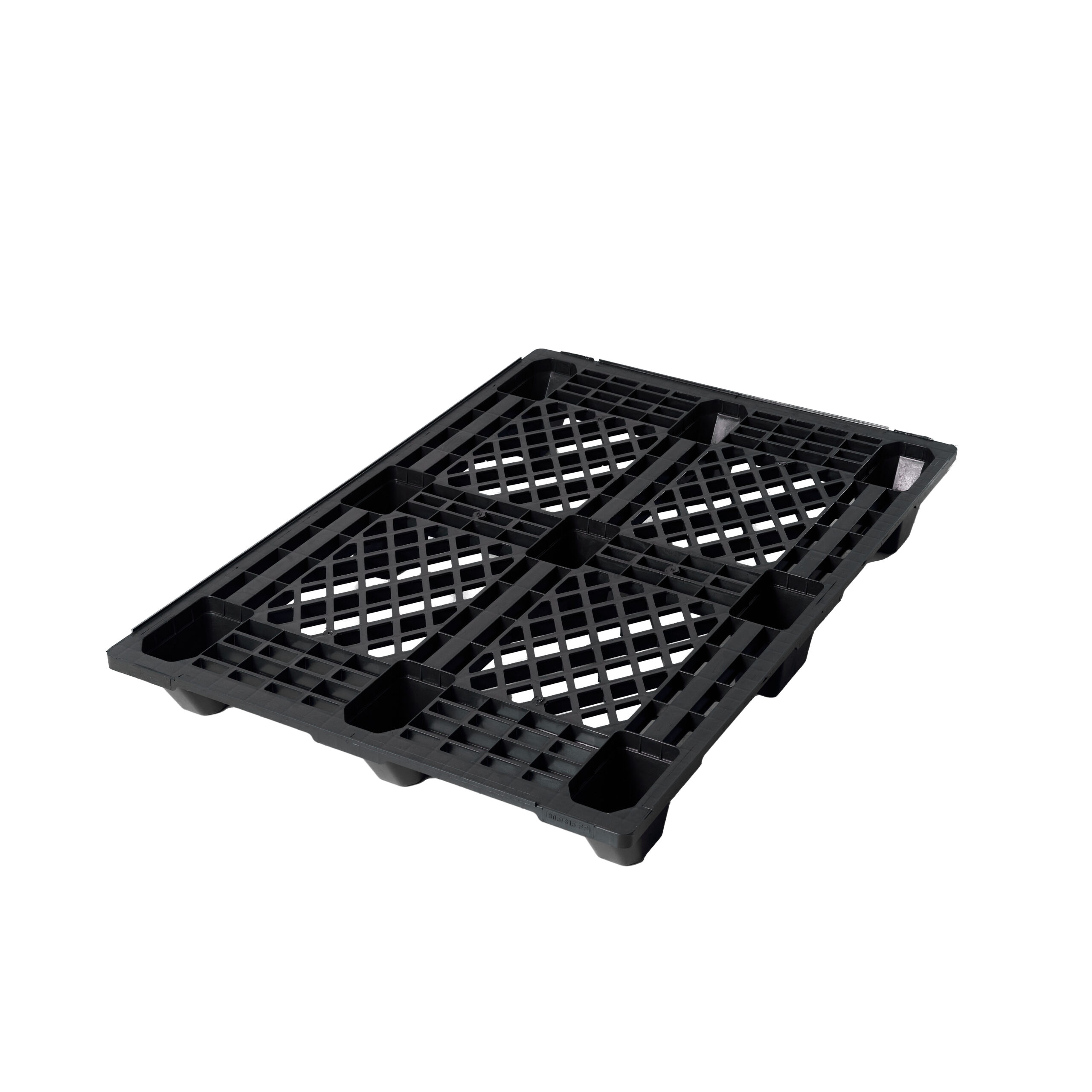 palet plastico industrial 9 pies reciclado negro para almacenaje (4092)