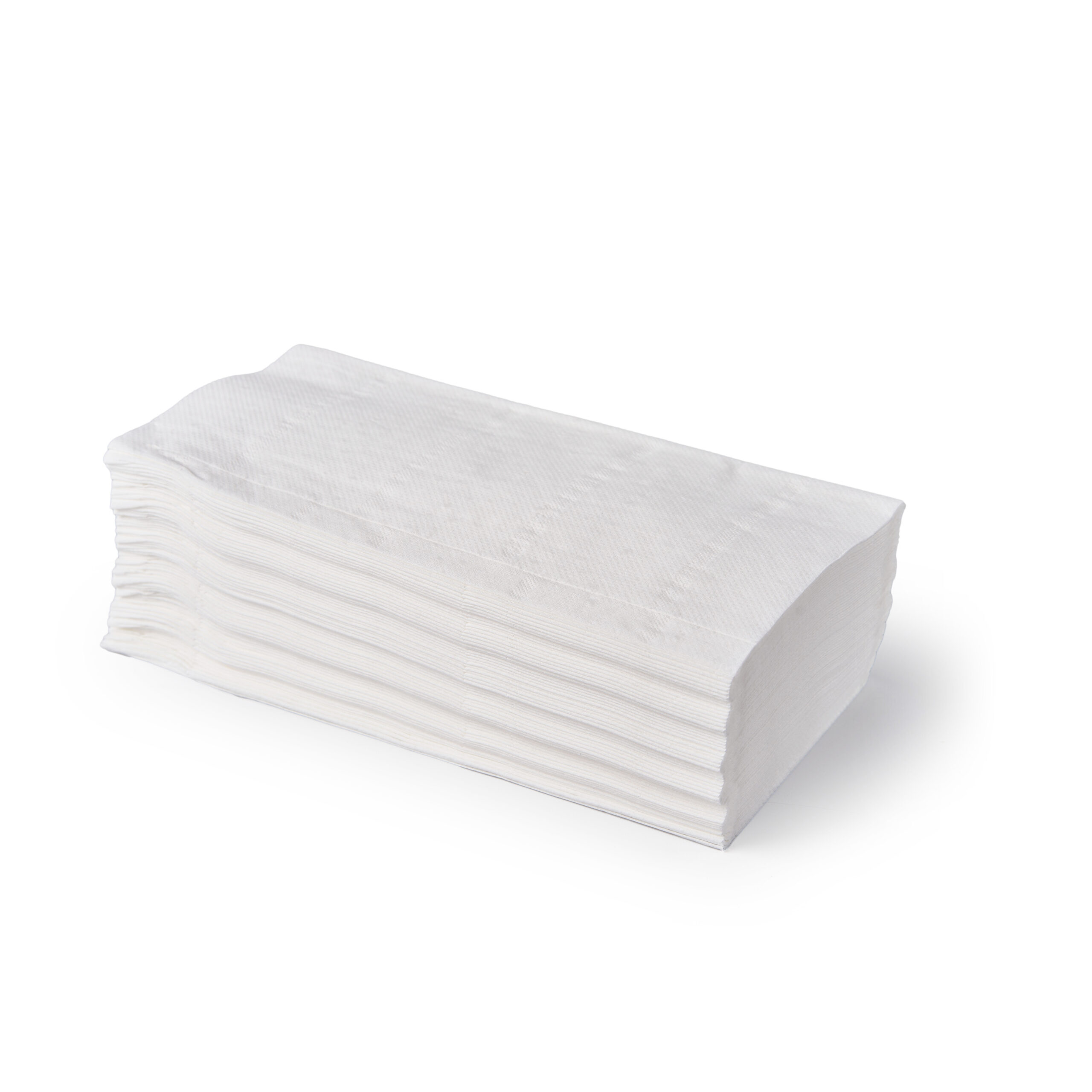 pila de toallas de papel zig zag blancas gofradas