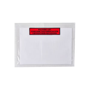 sobre packing list ecologico 228x165mm con impresion multilingue con documento