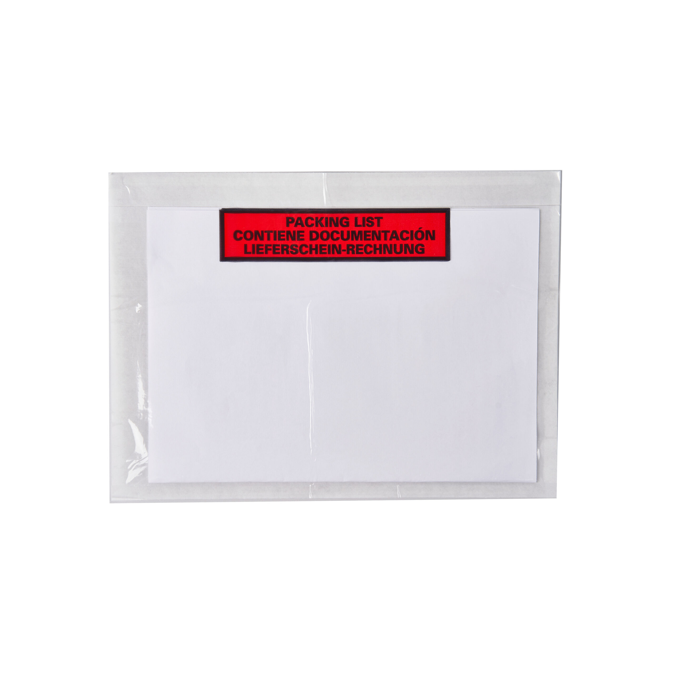 sobre packing list ecologico 228x165mm con impresion multilingue con documento