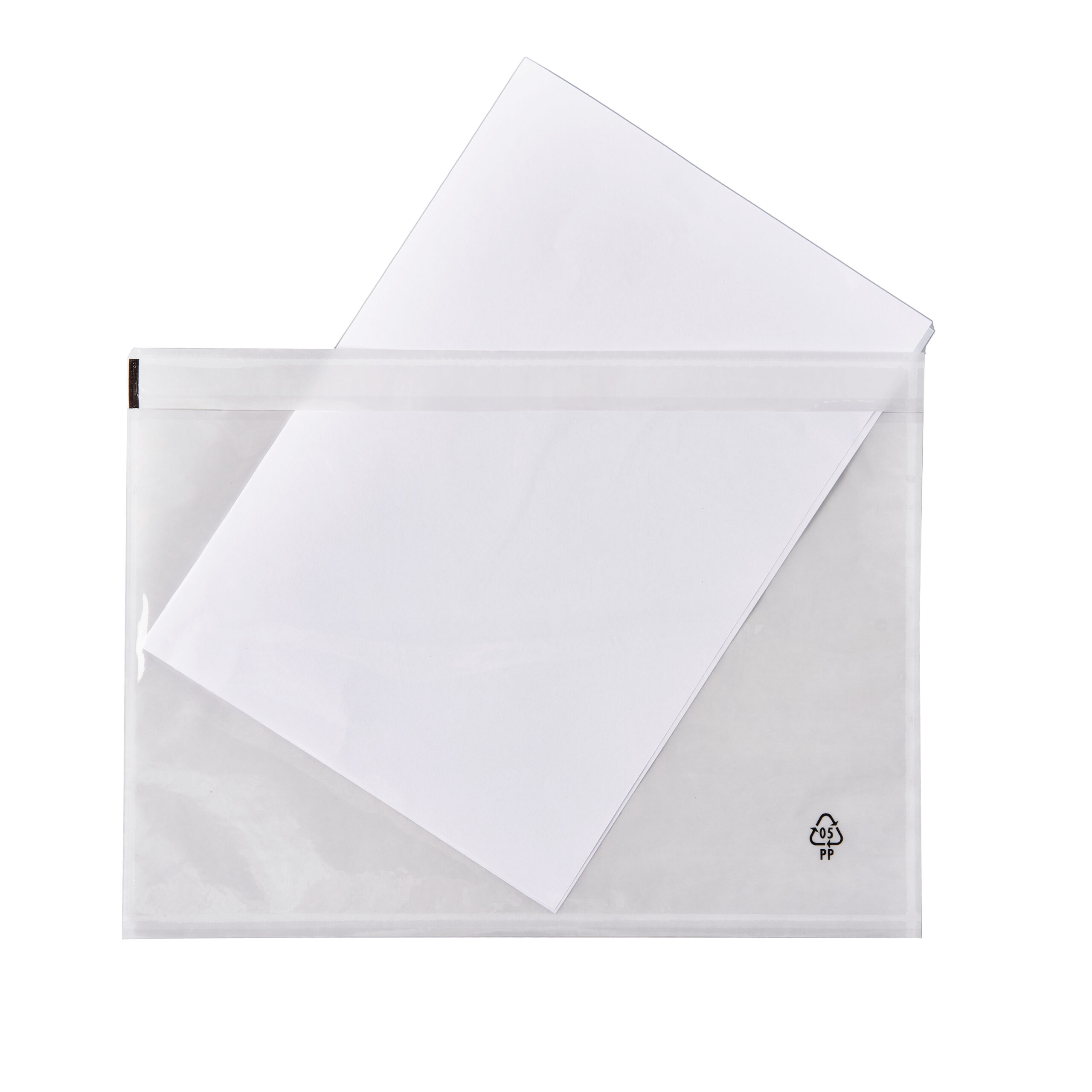 sobre packing list transparente anonimo sin impresion 228x165mm con papel dentro