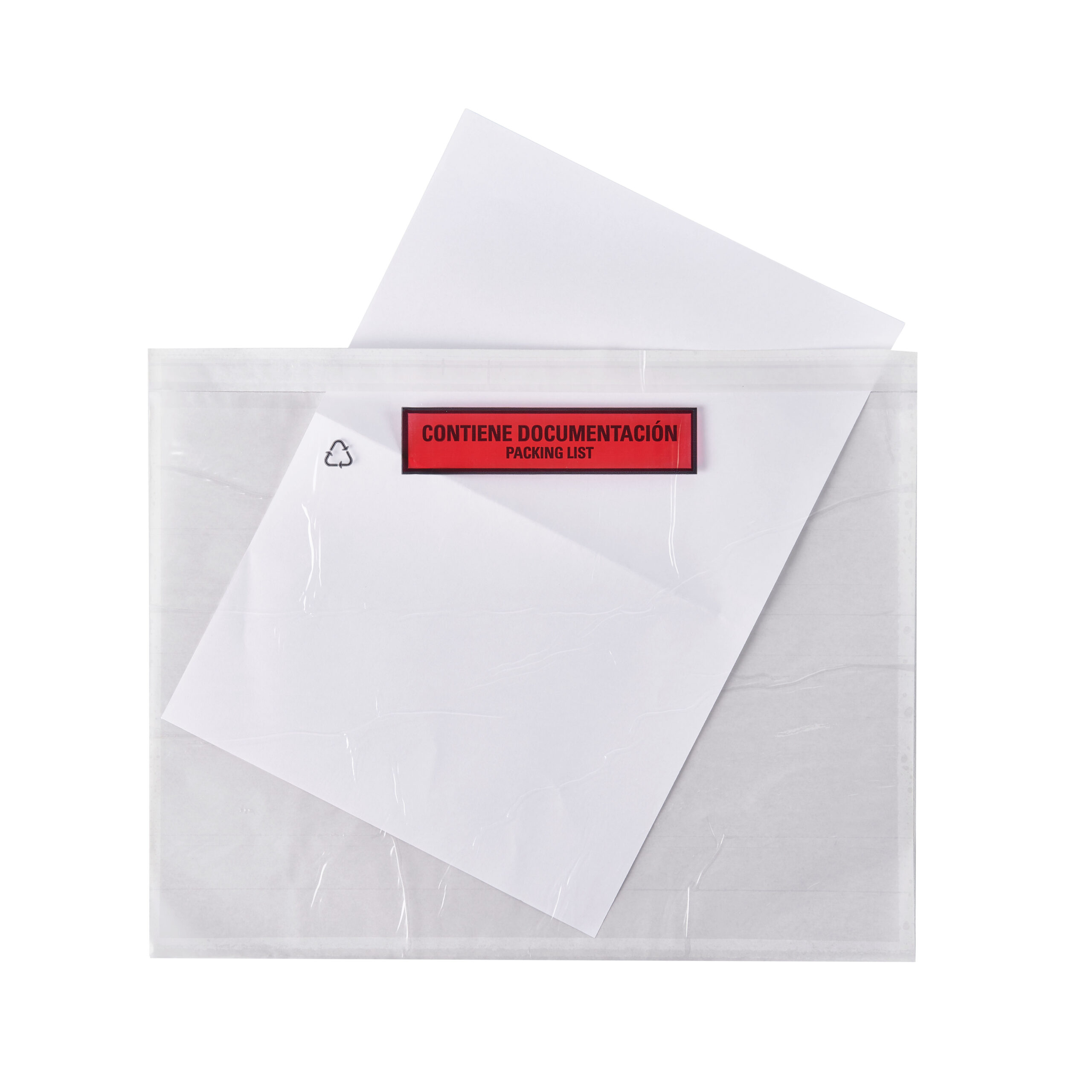 sobre para documentos transparente 320x250mm con leyenda contiene documentacion