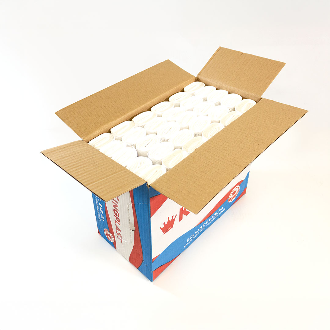 caja de bolsas de basura de 10 litros con autocierre 60 rollos (05717)