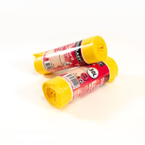 dos rollos de bolsas de basura amarilla con autocierre 550x600mm (74331)