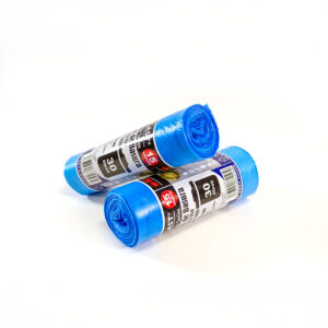 dos rollos de bolsas de basura azules con autocierre 550x600mm (05727)
