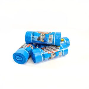 varios rollos de bolsas de basura 50 litros azul para cubos grandes (73331)