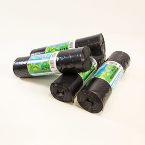 varios rollos de bolsas de basura negras de gran tamano (72751)