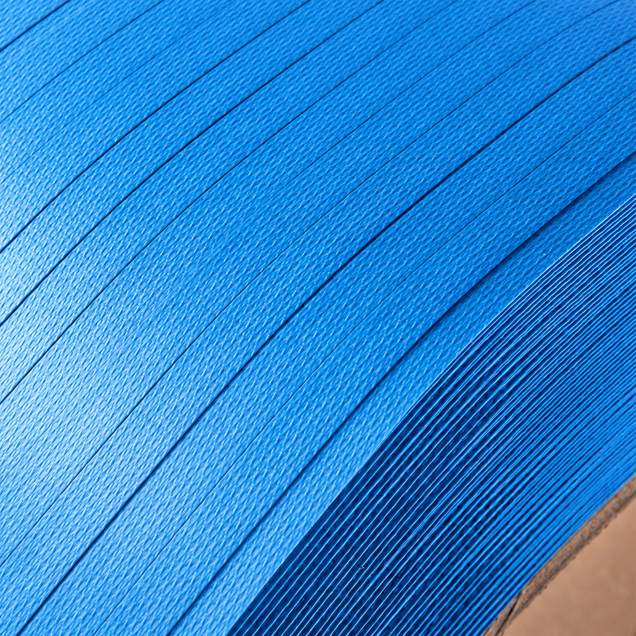Bobina de fleje de cerca de color azul